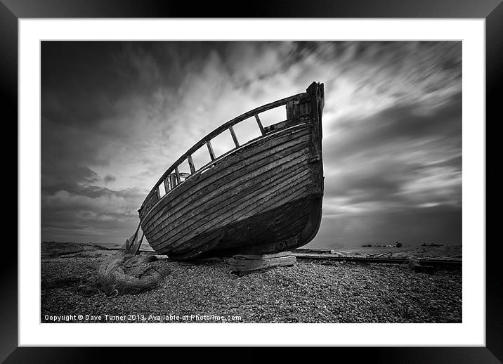 Beached at Dungeness, Kent Framed Mounted Print by Dave Turner
