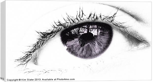 Lilac Eye Canvas Print by Kim Slater