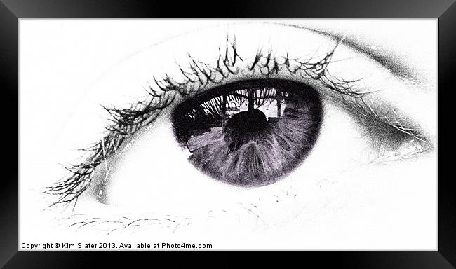 Lilac Eye Framed Print by Kim Slater