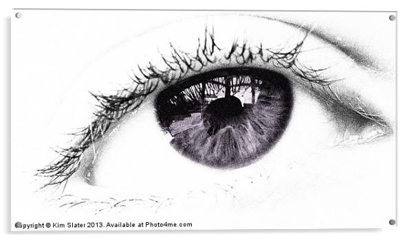 Lilac Eye Acrylic by Kim Slater