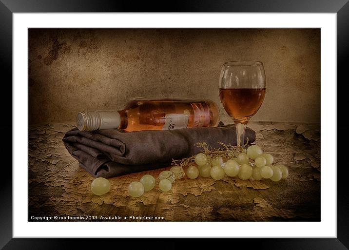 A GOOD WINE 2 Framed Mounted Print by Rob Toombs