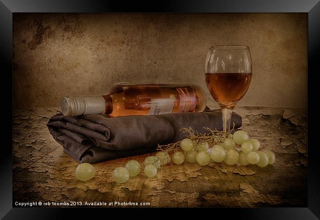 A GOOD WINE 2 Framed Print by Rob Toombs