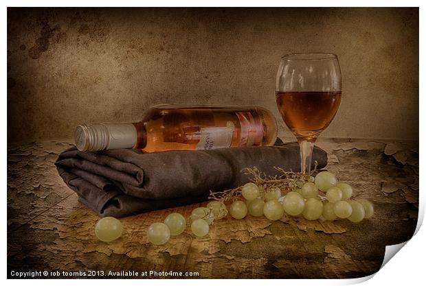 A GOOD WINE 2 Print by Rob Toombs