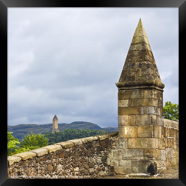 Wallace Monument from Stirling Bridge Framed Print by Jane McIlroy
