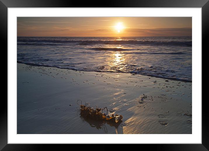 Early Morning Beach Sunrise Framed Mounted Print by Simon West