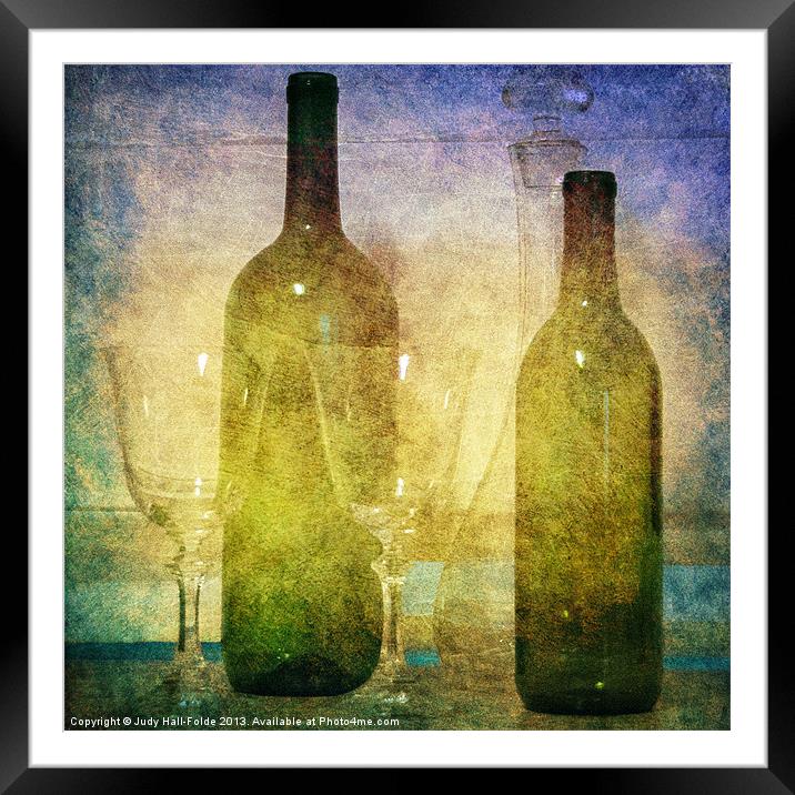 Divine Wine Framed Mounted Print by Judy Hall-Folde