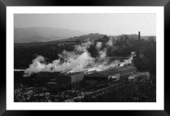 Paper mill at Watchet Framed Mounted Print by Paula Palmer canvas