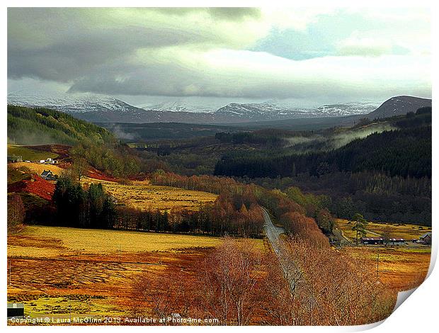 The Scottish Highlands Print by Laura McGlinn Photog