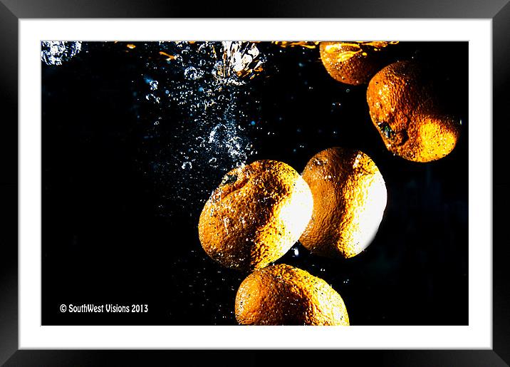 Orange drops 1 Framed Mounted Print by keith sutton