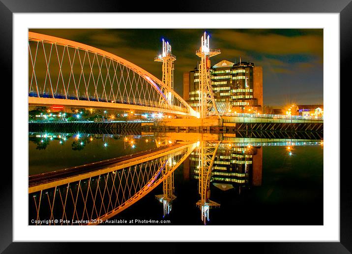 Quays Millennium footbridge Framed Mounted Print by Pete Lawless
