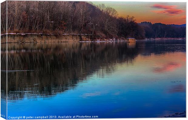 River Runs Through Canvas Print by peter campbell