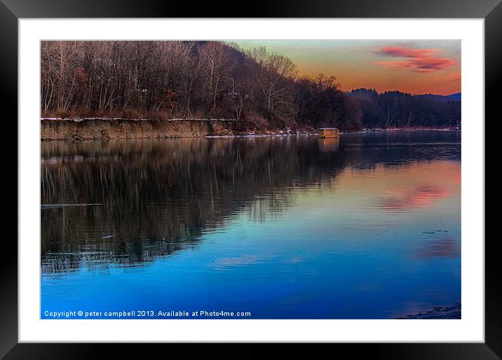 River Runs Through Framed Mounted Print by peter campbell