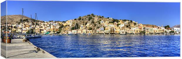 Gialos Harbour Panorama Canvas Print by Tom Gomez