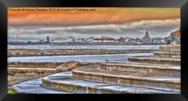 From Saltcoats To Ardrossan Framed Print by Valerie Paterson