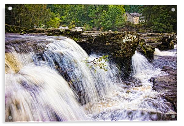 Falls of Dochart, Killin, Scotland, UK Acrylic by Mark Llewellyn