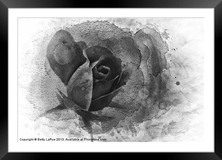 Heavenly in Black and White Framed Mounted Print by Betty LaRue