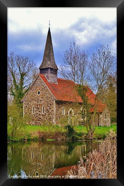 ulting church ulting in essex 2 Framed Print by linda cook
