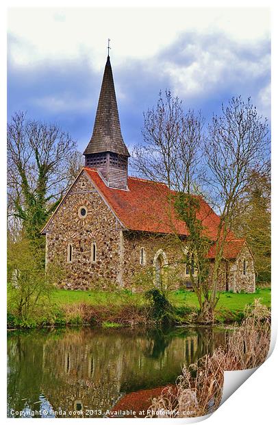 ulting church ulting in essex 2 Print by linda cook