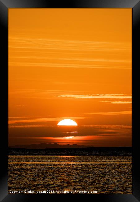 Sharm Sunrise 7 Framed Print by Brian  Raggatt
