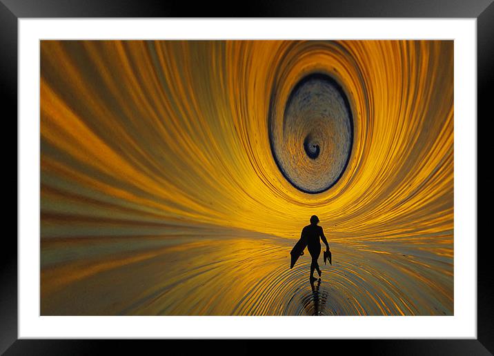 Surfs Up. Framed Mounted Print by nick woodrow