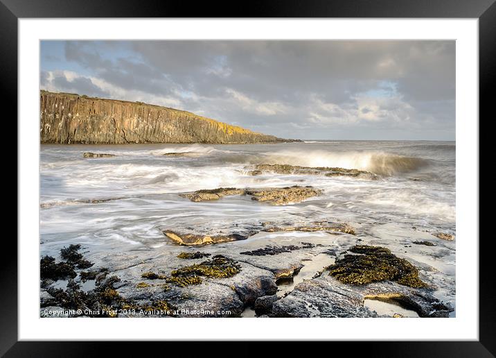 Cullernose Bay Framed Mounted Print by Chris Frost