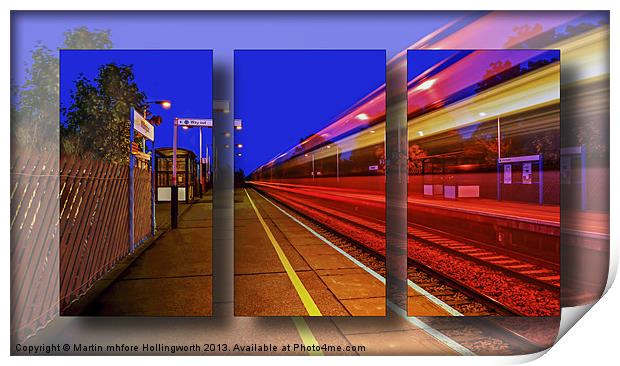 Train Triptych Print by mhfore Photography
