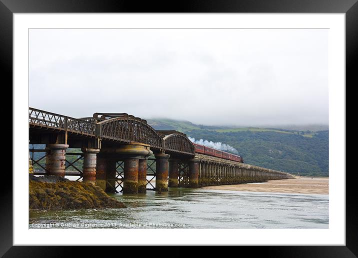 Barmouth Steam Train Framed Mounted Print by Graham Custance