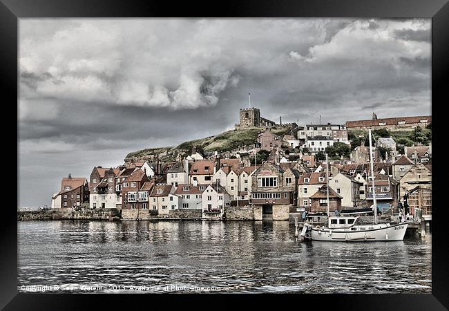 Whitby Harbor Framed Print by Sean Wareing