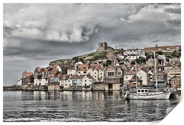 Whitby Harbor Print by Sean Wareing