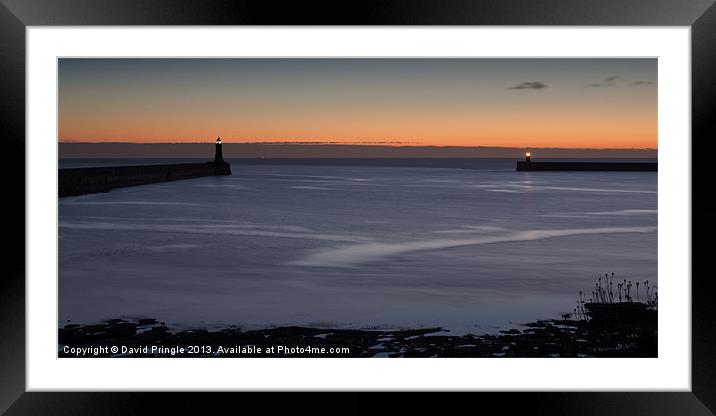 Mouth of the Tyne Framed Mounted Print by David Pringle