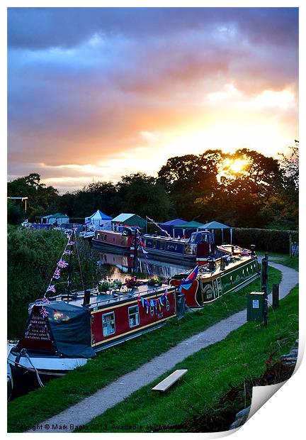 Whitchurch Narrowboat Festival 2012 Print by Mark  F Banks