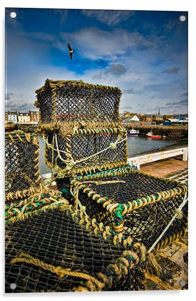 Arbroath Harbour, Scotland, UK Acrylic by Mark Llewellyn