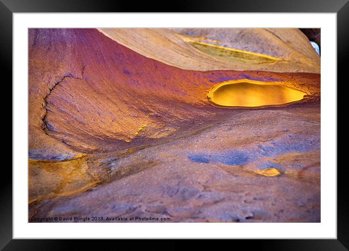 Pools of Gold III Framed Mounted Print by David Pringle