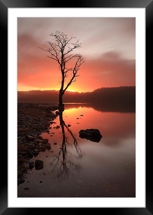 Loch Ard Sunrise Framed Mounted Print by Grant Glendinning