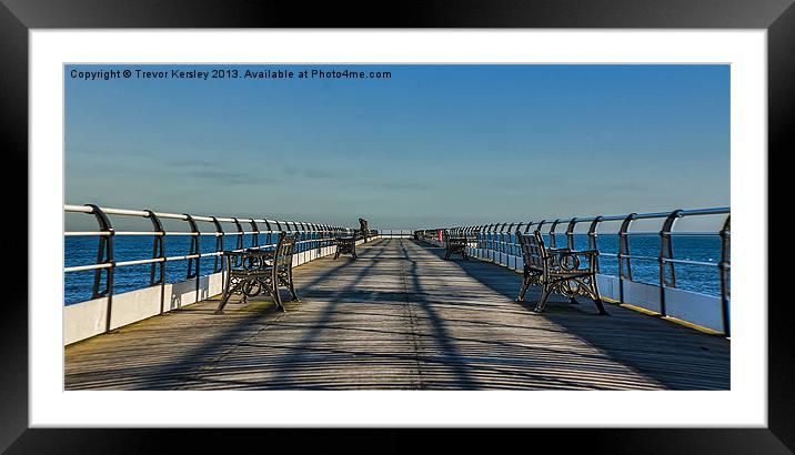 Pier Walkway Saltburn Framed Mounted Print by Trevor Kersley RIP