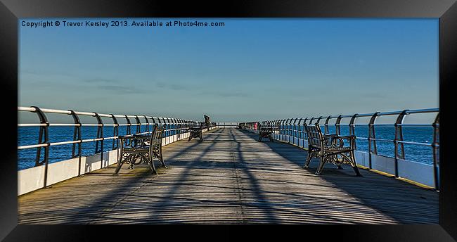 Pier Walkway Saltburn Framed Print by Trevor Kersley RIP