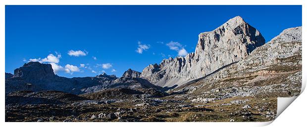 Rocky peaks in Picos de Europa Print by Judy Andrews