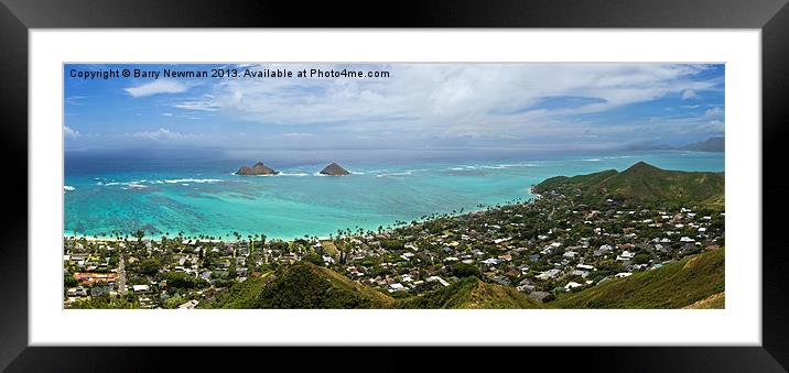 Hawaiian Coast Framed Mounted Print by Barry Newman