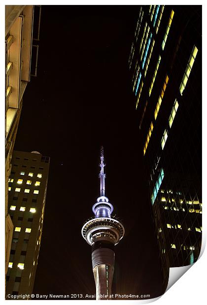 Auckland nights Print by Barry Newman