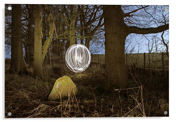Light ball and stone Acrylic by Gavin Wilson