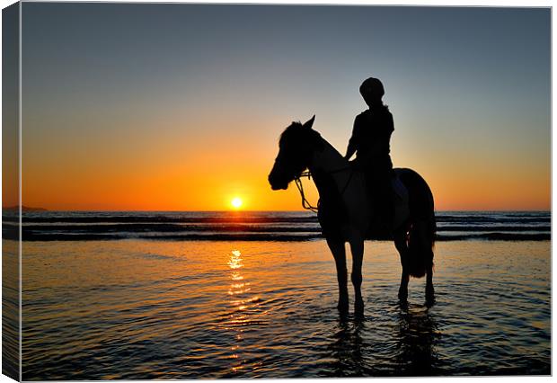 Evening Ride Canvas Print by nick woodrow