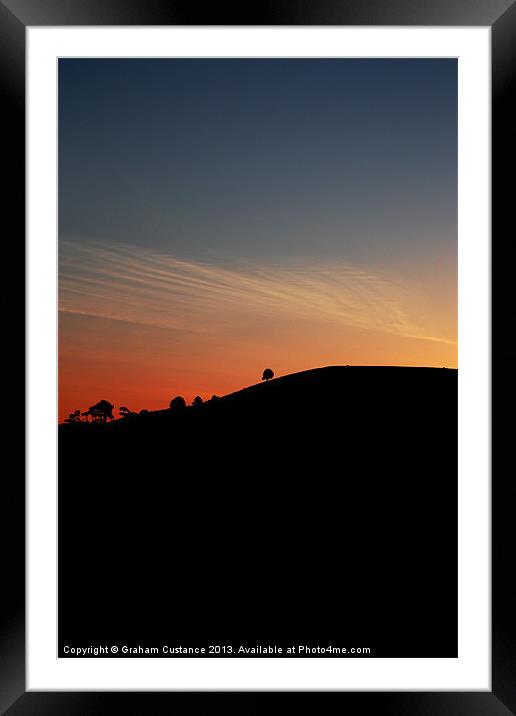Ivinghoe Beacon Sunrise Framed Mounted Print by Graham Custance