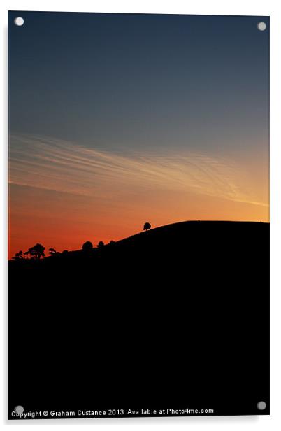Ivinghoe Beacon Sunrise Acrylic by Graham Custance