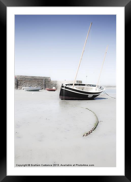 St Michaels Mount Harbour Framed Mounted Print by Graham Custance