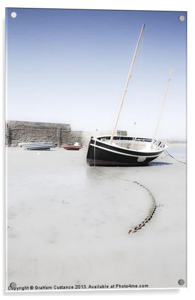St Michaels Mount Harbour Acrylic by Graham Custance