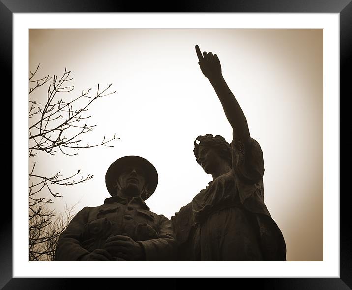 War Memorial, Clayton-Le-Moors, Accrington Framed Mounted Print by Peter Elliott 