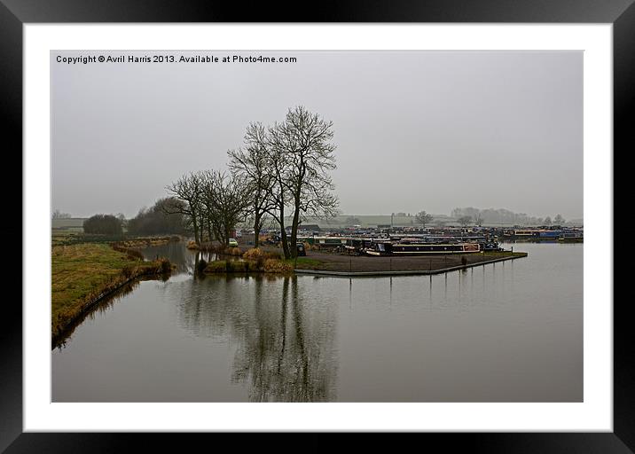 Brinklow marina Framed Mounted Print by Avril Harris