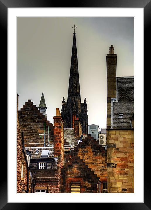 Over the rooftops of Edinburgh Framed Mounted Print by Tom Gomez