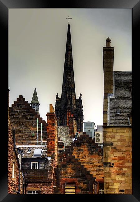 Over the rooftops of Edinburgh Framed Print by Tom Gomez