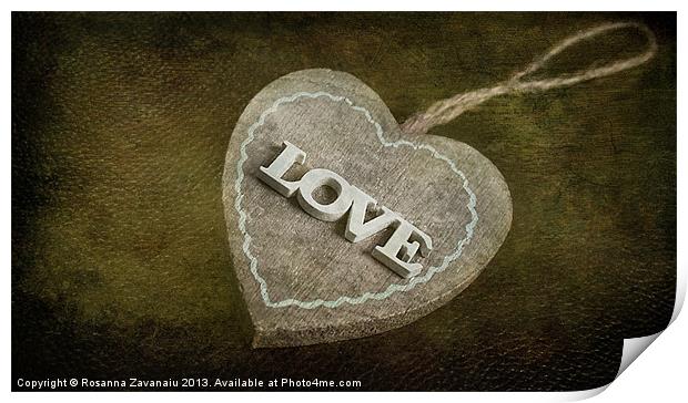 Love Is.. Print by Rosanna Zavanaiu